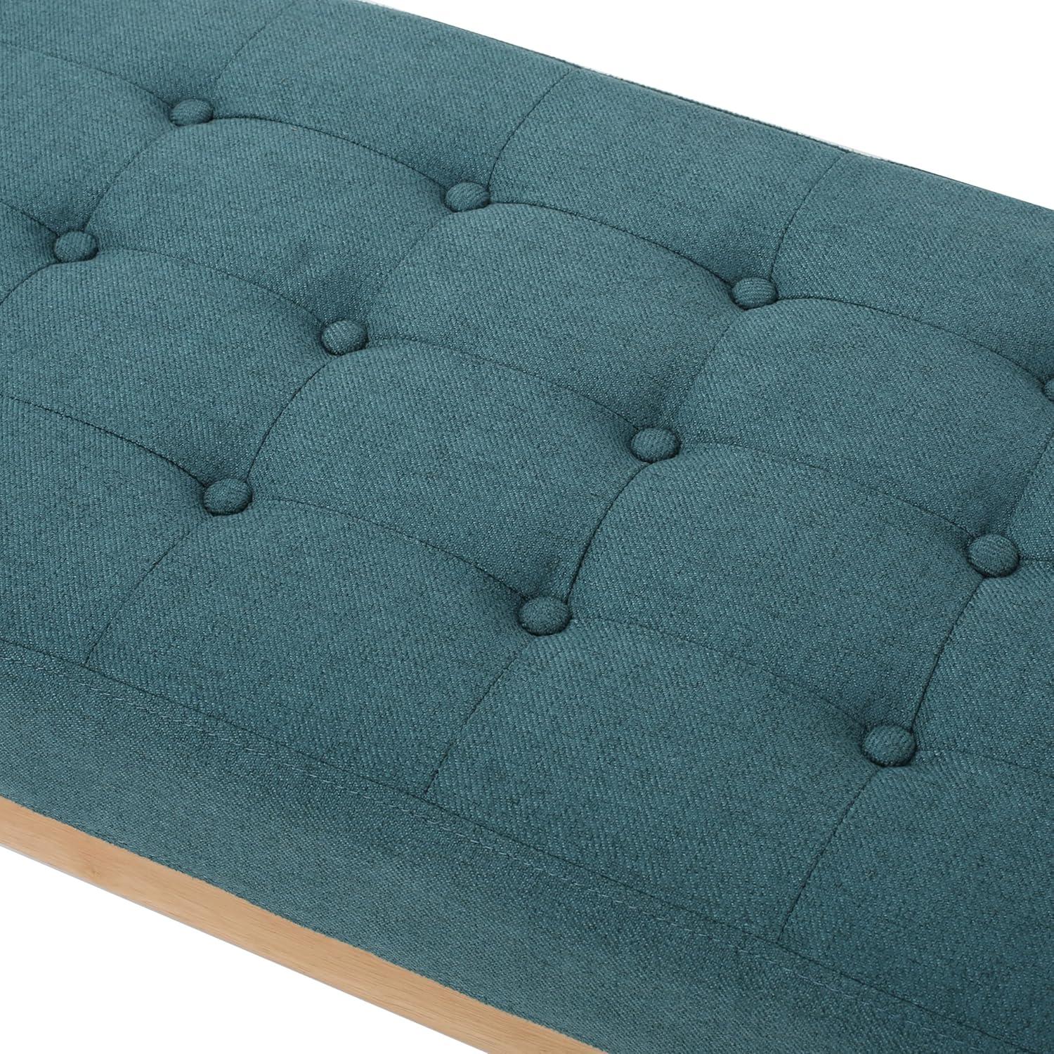 image:imageChristopher Knight Home Saxon Fabric Bench Dark Teal