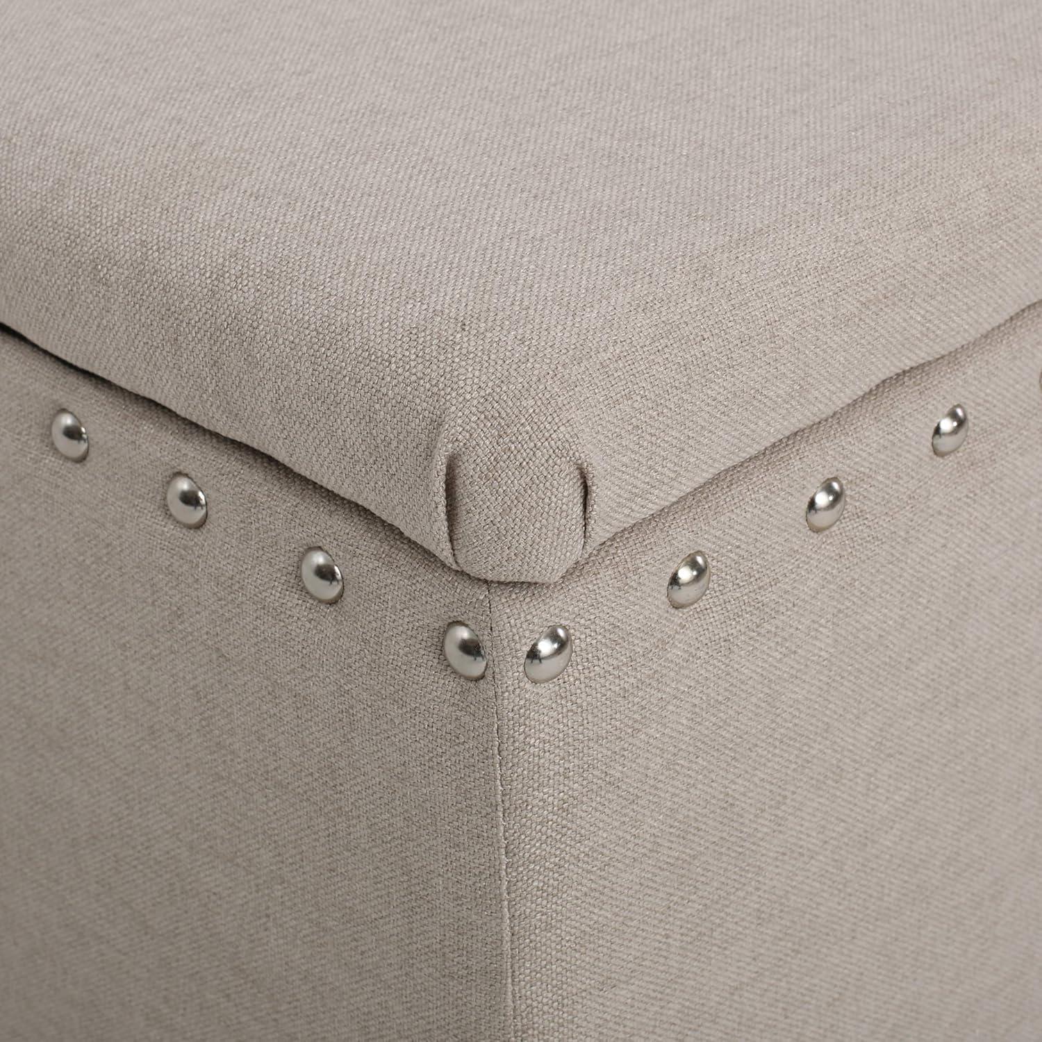 image:imageChristopher Knight Home Tatiana Fabric Storage Ottoman Wheat