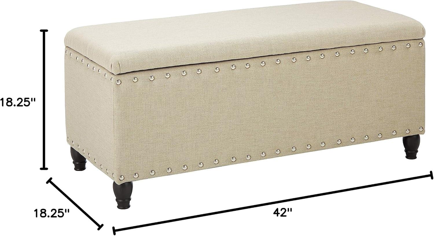 image:imageChristopher Knight Home Tatiana Fabric Storage Ottoman Wheat