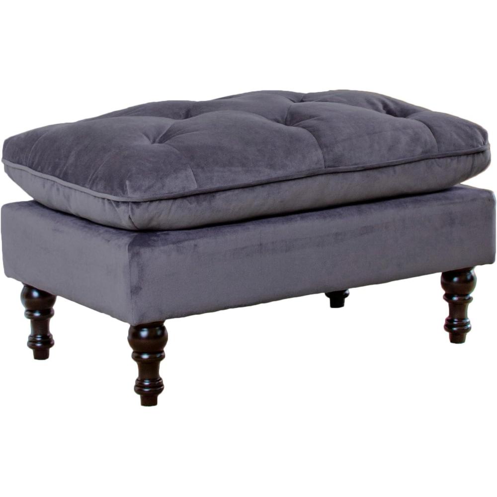 image:imageChristopher Knight Home Jeremy Tufted Fabric Ottoman Grey