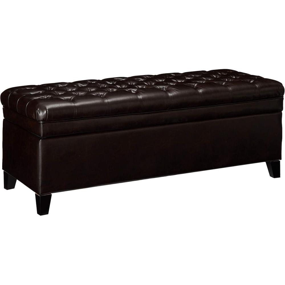 image:imageChristopher Knight Home Juliana PU Storage Ottoman Brown