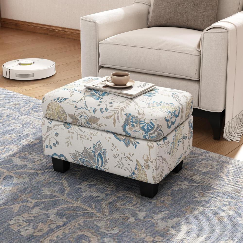 image:imageChristopher Knight Home Spield Indoor Ottoman Footrest Wooden Ottoman Foot Stool Modern Coffee Table Floral Print