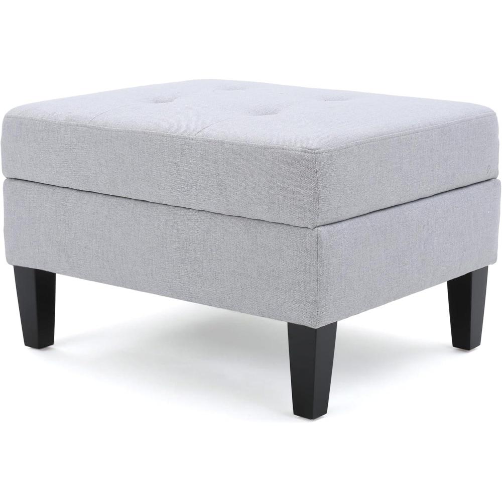 image:imageChristopher Knight Home Zahra Fabric Storage Ottoman Light Grey
