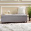 Christopher Knight Home Brentwood Fabric Storage Ottoman, Grey