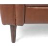Christopher Knight Home Cantrell Contemporary Tufted Loveseat, Cognac Brown Faux Leather and Espresso(Cognac Brown)