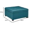 Christopher Knight Home Carlsbad Fabric Storage Ottoman, Dark Teal(Storage)