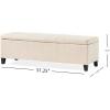 Christopher Knight Home Glouser Fabric Storage Ottoman, Light Beige