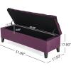 Christopher Knight Home Gloust Velvet Storage Ottoman, Upholstered Rectangular Storage Bench, Living Room Seating, Tufted BottonFoot Rest Stool for Home Office, Entryway and Bedroom, Purple(Purple)