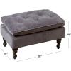 Christopher Knight Home Jeremy Tufted Fabric Ottoman, Grey