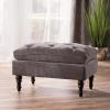 Christopher Knight Home Jeremy Tufted Fabric Ottoman, Grey