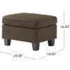 Christopher Knight Home Rosella Fabric Ottoman, Chocolate