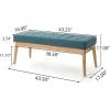 Christopher Knight Home Saxon Fabric Bench, Dark Teal