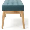 Christopher Knight Home Saxon Fabric Bench, Dark Teal