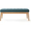 Christopher Knight Home Saxon Fabric Bench, Dark Teal