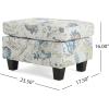 Christopher Knight Home Spield Indoor Ottoman Footrest, Wooden Ottoman Foot Stool, Modern Coffee Table, Floral Print