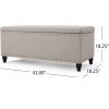 Christopher Knight Home Tatiana Fabric Storage Ottoman, Wheat