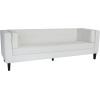 Christopher Knight Home Viola 3 Seater Low Profile Sofa, Upholstered Tufted Couch, Velvet Sofa with Armrests, Comfort Modern 3 Seater Couch for Living Room Bedroom Home Rest, Ivory(White)