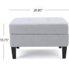 Christopher Knight Home Zahra Fabric Storage Ottoman, Light Grey