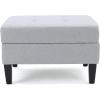 Christopher Knight Home Zahra Fabric Storage Ottoman, Light Grey