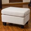 Rosella Biege Fabric Ottoman