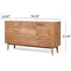 Warrenton Handcrafted 2 Door Sideboard – Acacia Wood – Natural