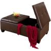 Christopher Knight Home Alfred Bonded Leather Storage Ottoman, Brown 51 by 25 by 19