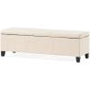 Christopher Knight Home Glouser Fabric Storage Ottoman, Light Beige
