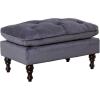 Christopher Knight Home Jeremy Tufted Fabric Ottoman, Grey