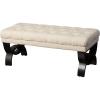 Christopher Knight Home Scarlett Tufted Fabric Ottoman / Bench, Light Beige(Light Beige)
