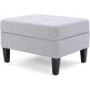 Christopher Knight Home Zahra Fabric Storage Ottoman, Light Grey