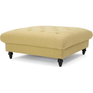 Christopher Knight Home Bordeaux Fabric Ottoman, Dark Blue Dimensions: 40.50”D x 40.50”W x 16.90”H(Light Green)