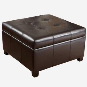 Christopher Knight Home Richmond Bonded Leather Storage Ottoman, Espresso