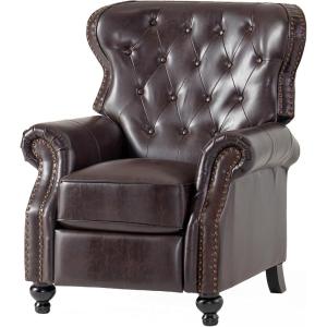 Christopher Knight Home Walder Reconstituted Bycast Leather Recliner, Brown