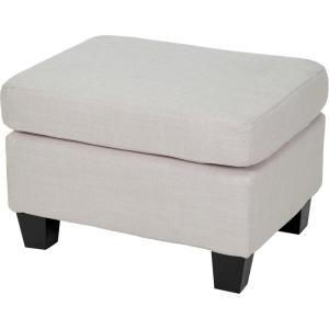 Rosella Biege Fabric Ottoman