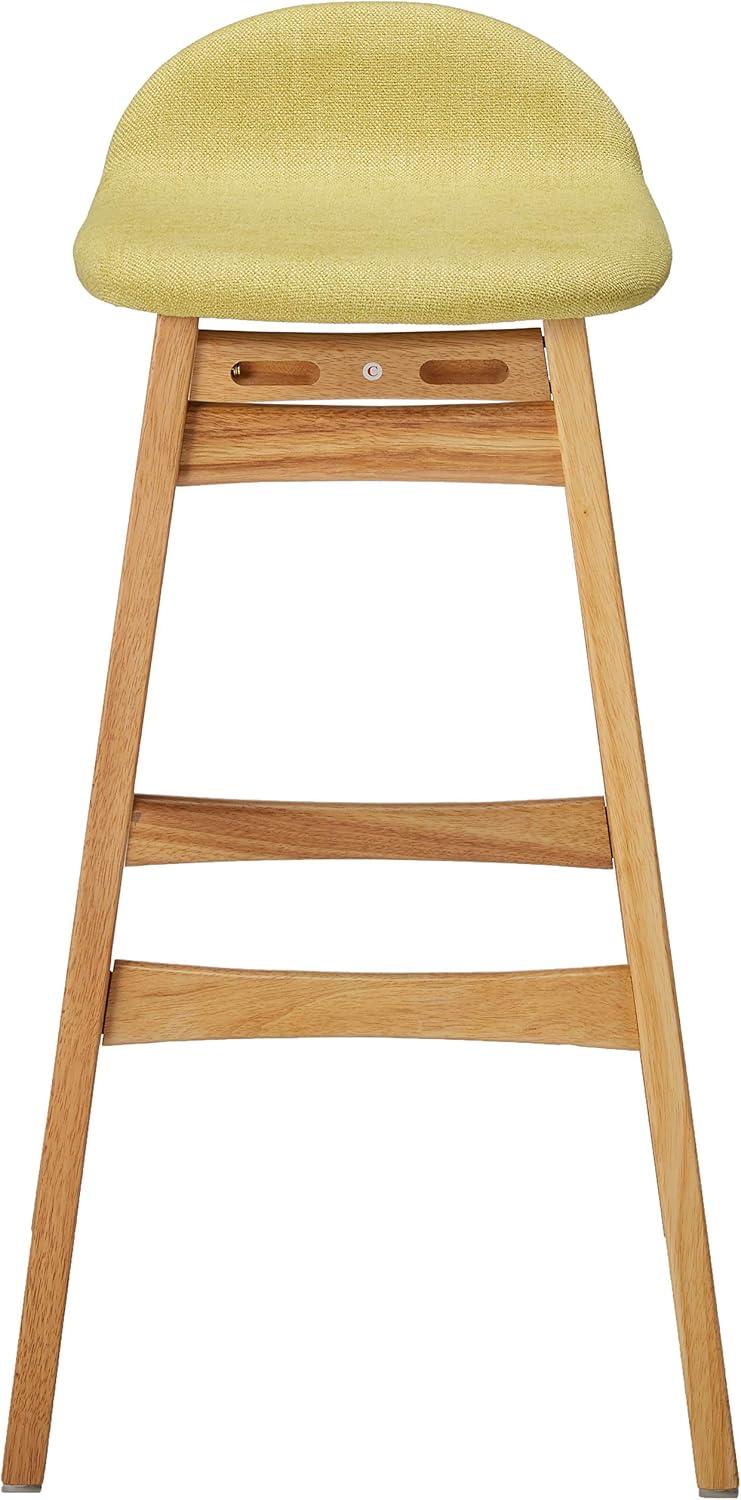 image:imageChristopher Knight Home Moria Fabric Oak Finish Bar Stools 2Pcs Set Green Tea