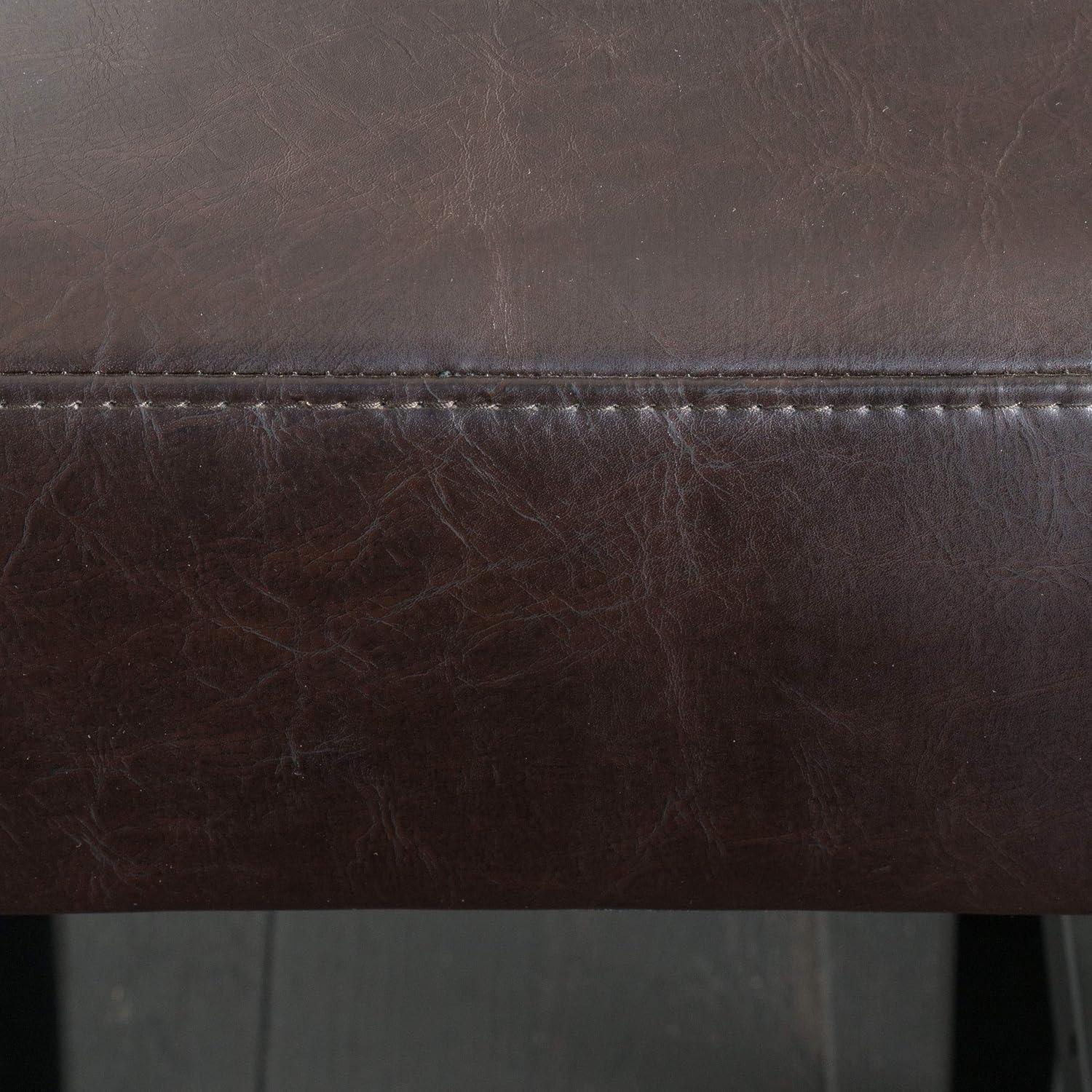 image:imageChristopher Knight Home Portman Leather Backless Counterstools 2Pcs Set Brown