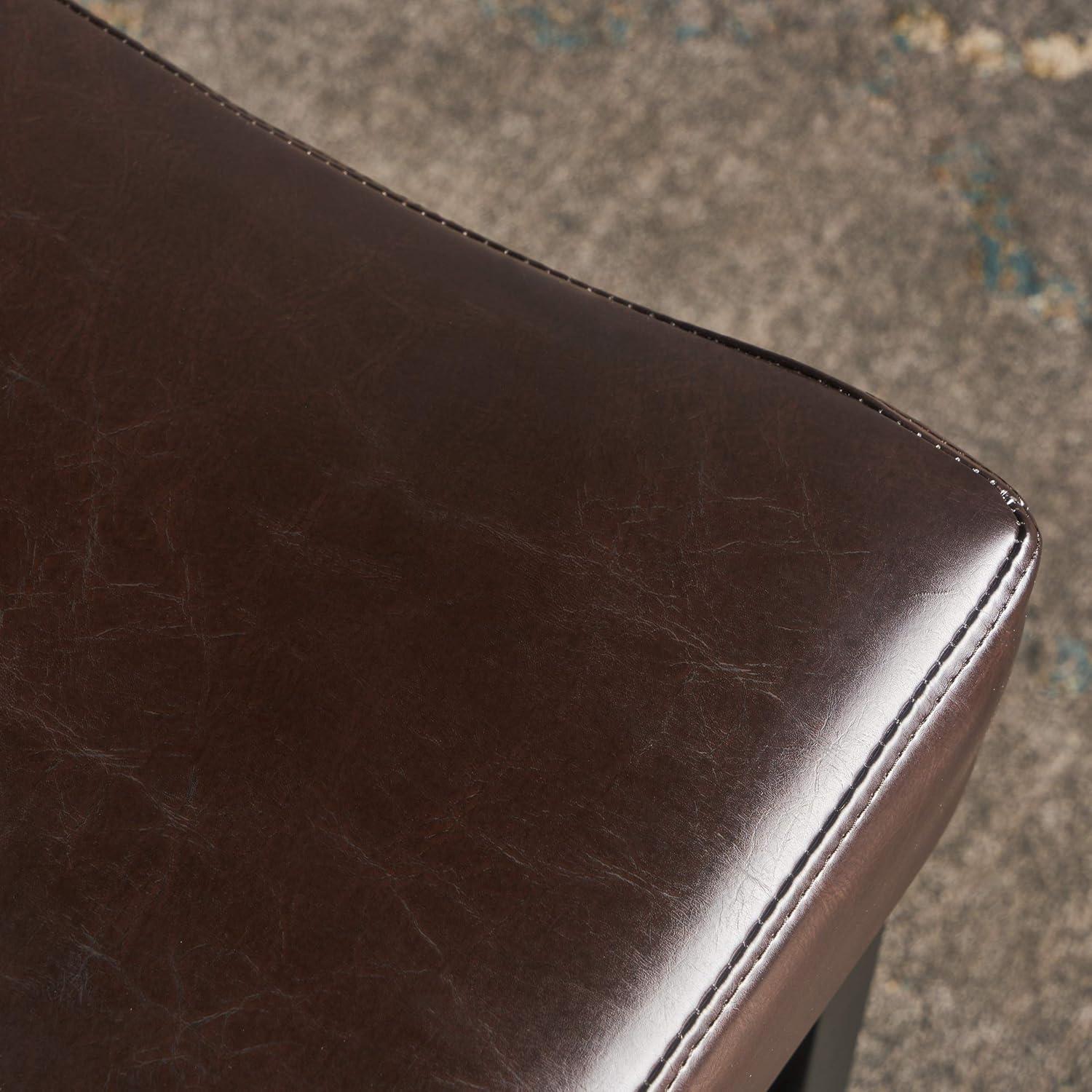image:imageChristopher Knight Home Portman Leather Backless Counterstools 2Pcs Set Brown
