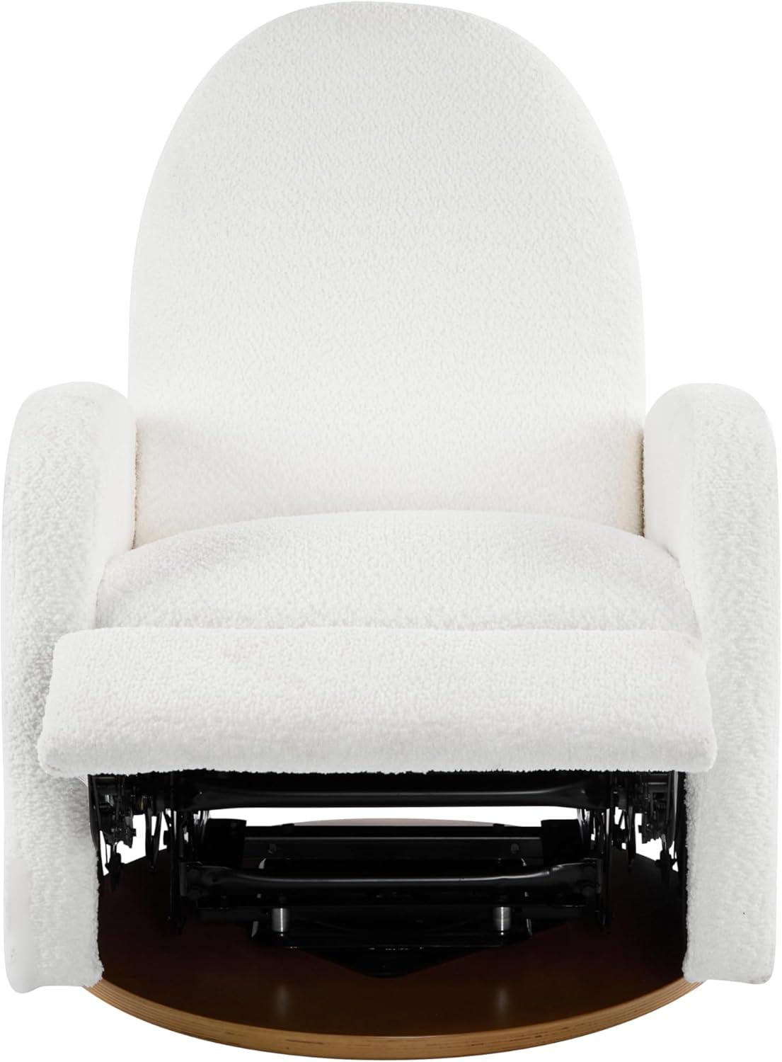 image:imageChristopher Knight Home Sidney Boucle Fabric Upholstered 360 Swivel Chair PushBack Recliner Solid Wood Glider Recliner with Rotation Living Room Lounge Chair Adjustable Backrest Milky WhiteMilky White