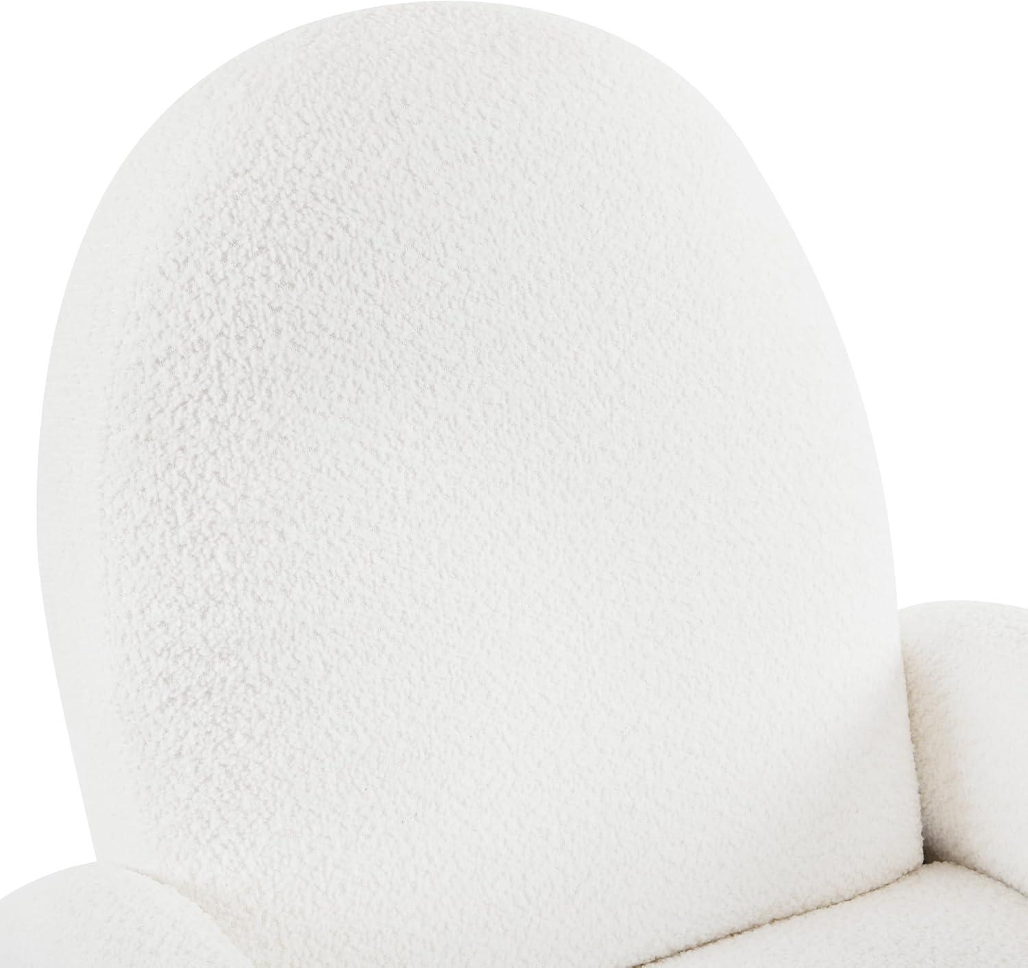 image:imageChristopher Knight Home Sidney Boucle Fabric Upholstered 360 Swivel Chair PushBack Recliner Solid Wood Glider Recliner with Rotation Living Room Lounge Chair Adjustable Backrest Milky WhiteMilky White