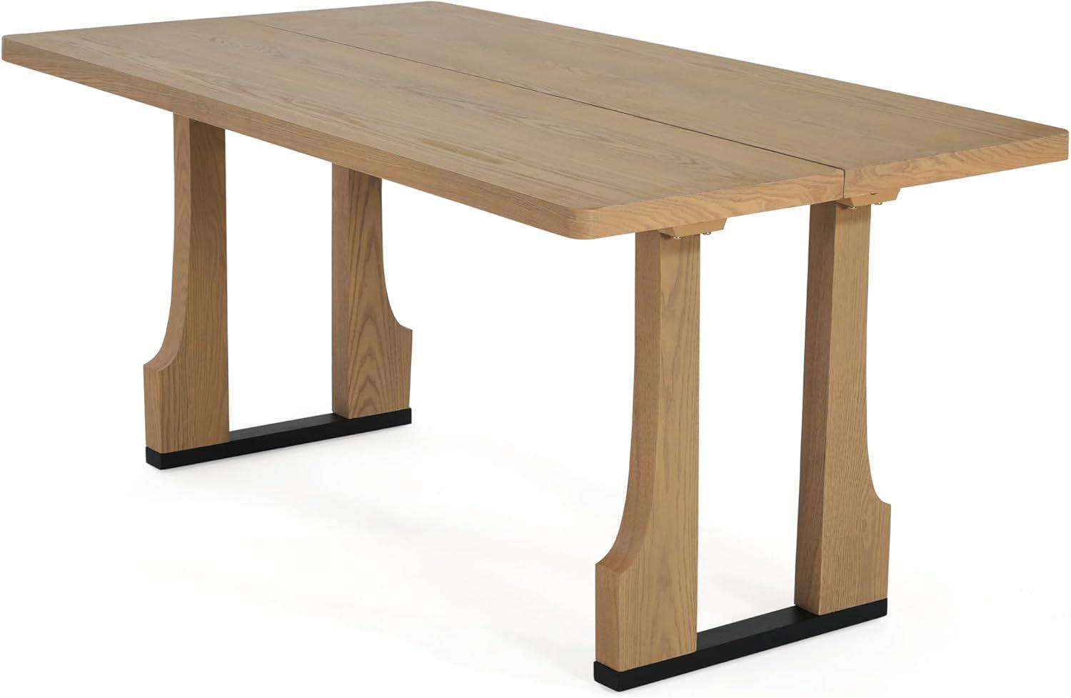 image:imageChristopher Knight Home Xayah 63 Inch Dining Table for 6 People Rectangular Kitchen Table Farmhouse Dinner Furniture Modern Wood Table for Dining Room Natural AshNatural Ash