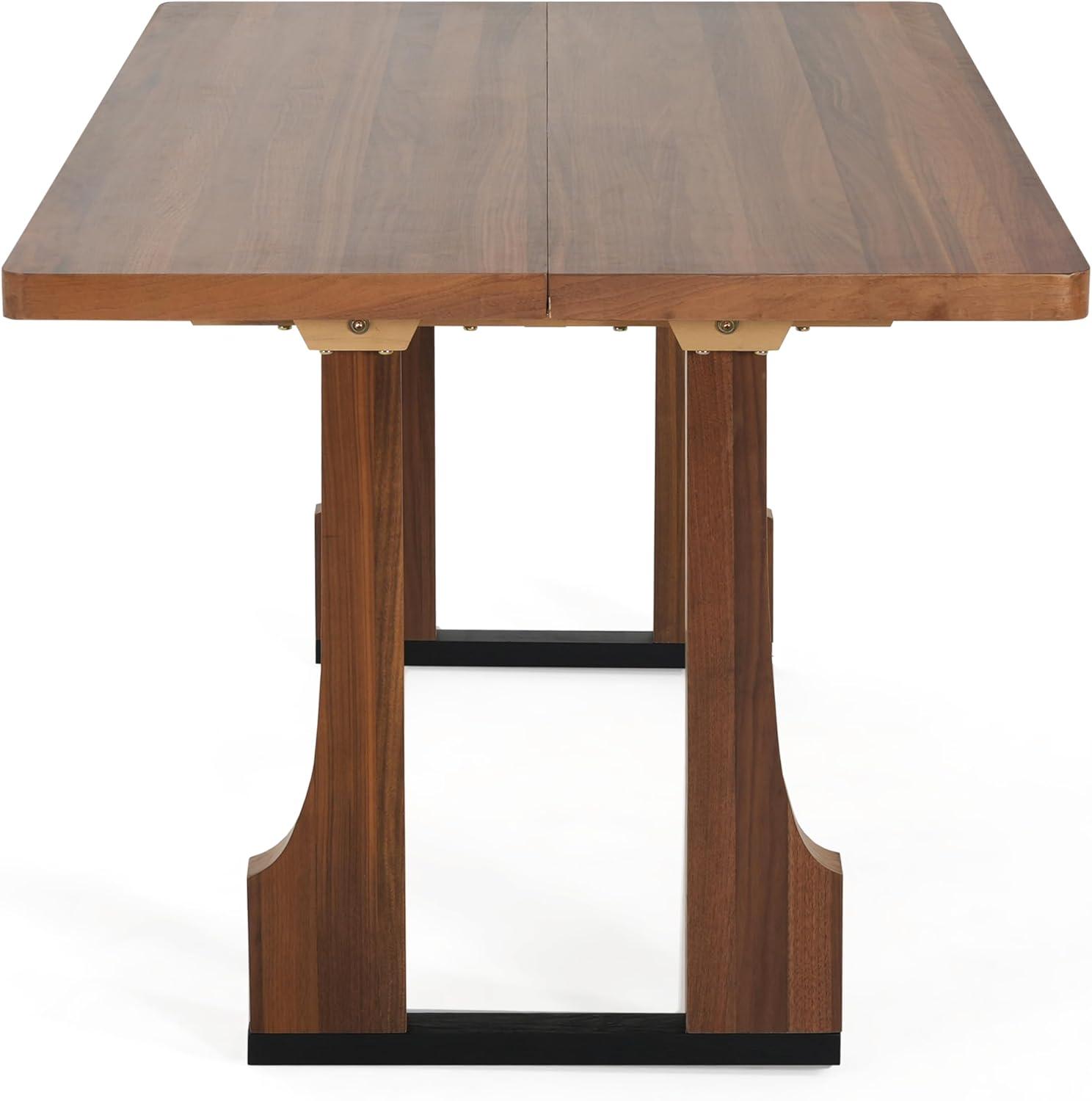 image:imageChristopher Knight Home Xayah 63 Inch Dining Table for 6 People Rectangular Kitchen Table Farmhouse Dinner Furniture Modern Wood Table for Dining Room Natural AshWalnut