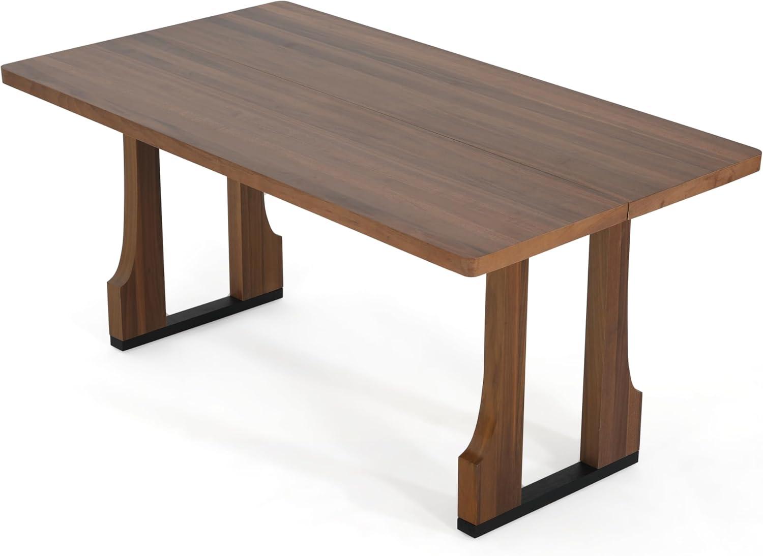 image:imageChristopher Knight Home Xayah 63 Inch Dining Table for 6 People Rectangular Kitchen Table Farmhouse Dinner Furniture Modern Wood Table for Dining Room Natural AshWalnut