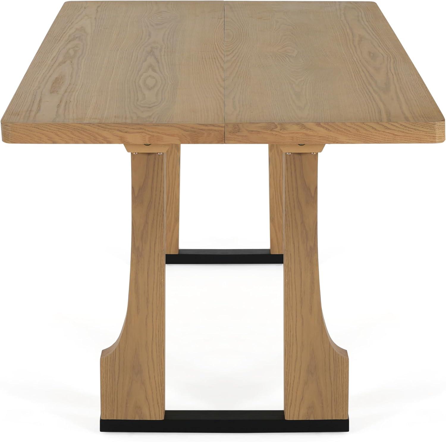 image:imageChristopher Knight Home Xayah 63 Inch Dining Table for 6 People Rectangular Kitchen Table Farmhouse Dinner Furniture Modern Wood Table for Dining Room Natural AshNatural Ash