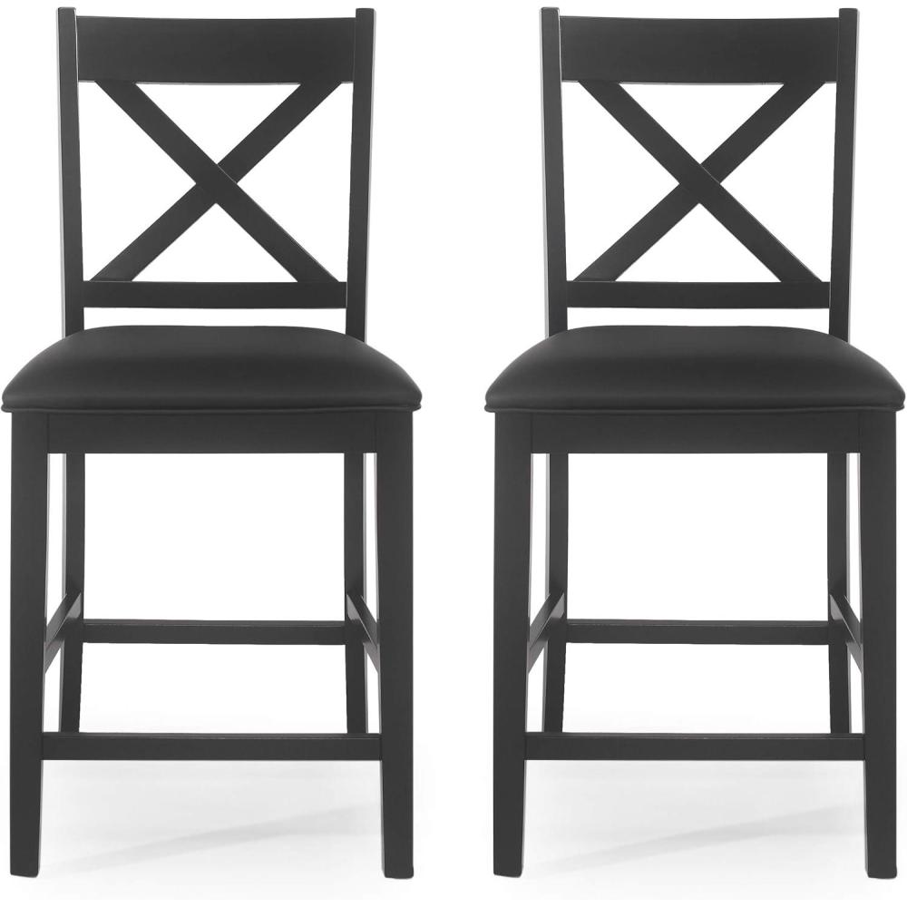 image:imageChristopher Knight Home Emory Counter Stool Sets Black  Matte BlackBlack