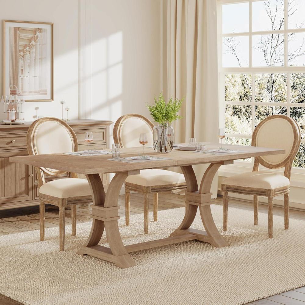 image:imageChristopher Knight Home Ethan Extendable Dining Room Table for 6 Wooden Rectangular Expandable Kitchen Table Vintage Dining Table for Dining Room Kitchen Light NaturalLight Natural