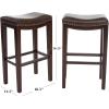 Christopher Knight Home Avondale Backless Bar Stools,12″D x 18.13″W x 30″H, 2-Pcs Set, Brown(Backless Bar Stools)