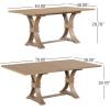 Christopher Knight Home Ethan Extendable Dining Room Table for 6, Wooden Rectangular Expandable Kitchen Table, Vintage Dining Table for Dining Room Kitchen, Light Natural(Light Natural)