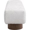 Christopher Knight Home Manila 64″ Upholstered Ottoman Bench, Rectangular Dining Seat, Spacious Seating, Long Footstool, Boucle Dining Bench for Living Room Dining Room, No Assembly Needed, Beige