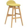 Christopher Knight Home Moria Fabric / Oak Finish Bar Stools, 2-Pcs Set, Green Tea