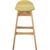 Christopher Knight Home Moria Fabric / Oak Finish Bar Stools, 2-Pcs Set, Green Tea